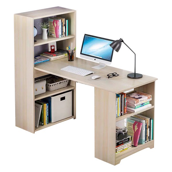 Bàn làm việc cao cấp kèm kệ sách Tâm house mẫu mới 2018 BXG034