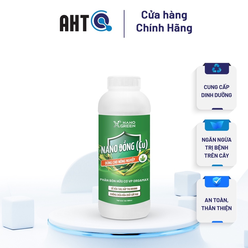 Phân bón nano đồng Nano Xgreen - cung cấp vi lượng, bổ sung dưỡng chất phục hồi cây, chống giá rét 500ml