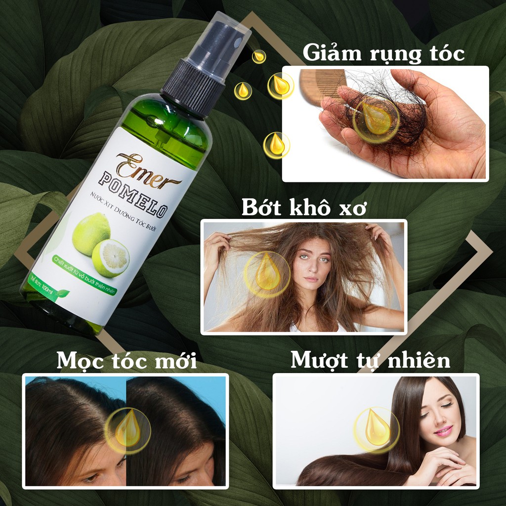 Dưỡng Tóc Tinh Dầu Bưởi Pomelo 100ml, trị rụng tóc, kích thích mọc tóc con. | BigBuy360 - bigbuy360.vn