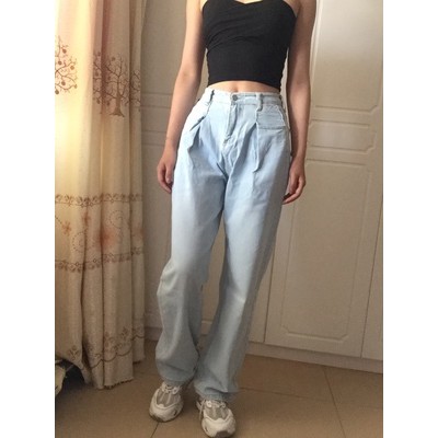 [SẴN] [Ảnh Feacback phía sau] Quần bò ống rộng nữ kèm video ảnh thật | BigBuy360 - bigbuy360.vn