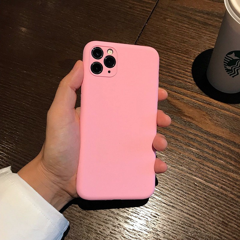 vivo 1609 1606 1611 1610 1601 1603 1716 1723 1718 1726 1713 1714 1724 1725 1727 1728 1719 Pink TPU silicone mobile phone protective case Simple mobile phone anti falling shell Solid color mobile phone soft shell