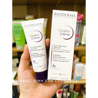 Kem Dưỡng nắp tím cho da dầu nhạy cảm Bioderma Cicabio Cream