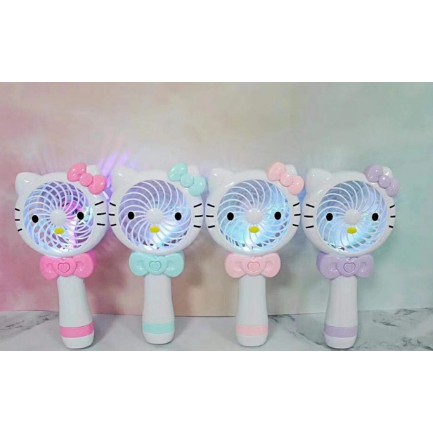 Quạt tích điện usb mini có đèn Led Helo kitty 1183