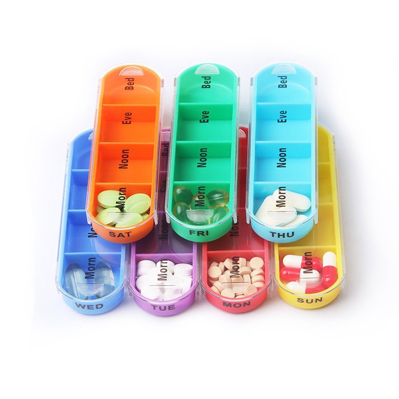 Hộp Đựng Thuốc 7 Ngày/ 4 Ngày Bằng Nhựa Nhiều Màu Sắc