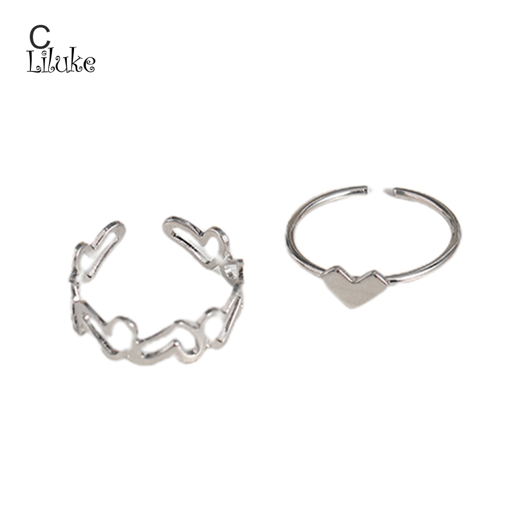 Nhẫn Hợp Kim Mạ Vàng / Bạc Kiểu Dáng Đơn Giản Thời Trang Cho Nữ