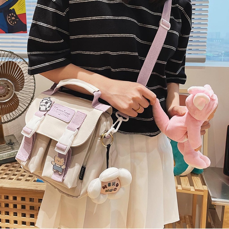 Túi Vải Vuông Đeo Chéo Vai Thời Trang Dành Cho Nữ