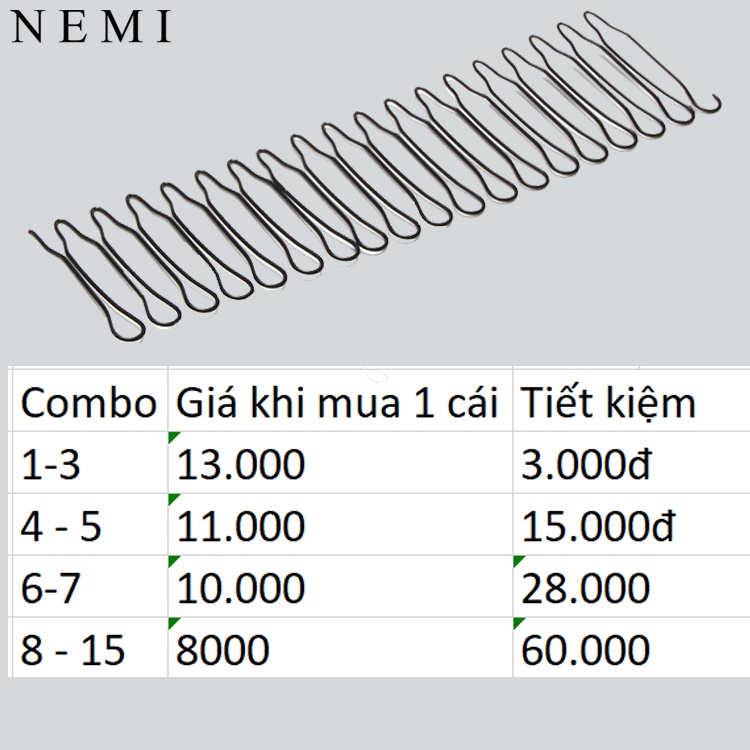 Kẹp Tóc Cố Định Tóc Gọn Gàng Liền Mạch Phong Cách Hàn Quốc NEMI