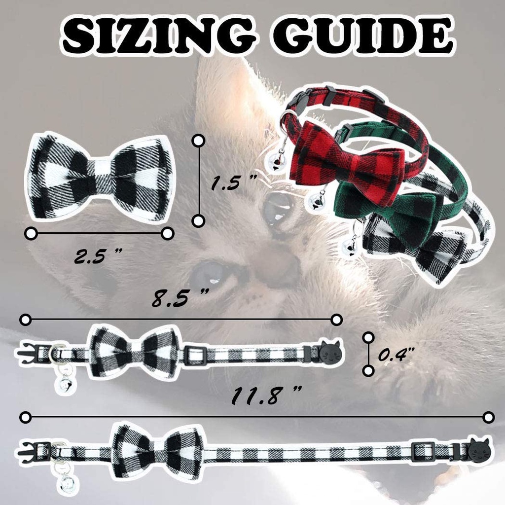 【RIZER】Nơ Đeo Cổ Bằng Vải Cotton Có Chuông Và Thẻ ID Dành Cho Thú Cưng