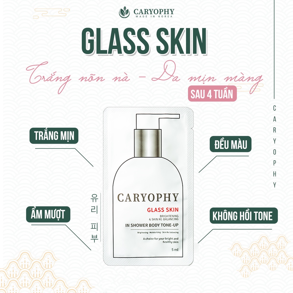 Kem dưỡng trắng da body Caryophy glass skin 5ml