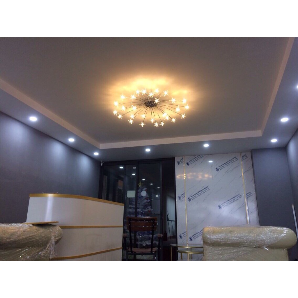 Đèn ốp trần ngôi sao thủy tinh