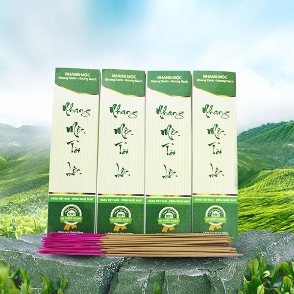 Hương nhang trầm sạch 3 tấc 4 tấc - Không độc hại  - Không hóa chất hương liệu - Công Ty Cổ Phần Nhang Mộc