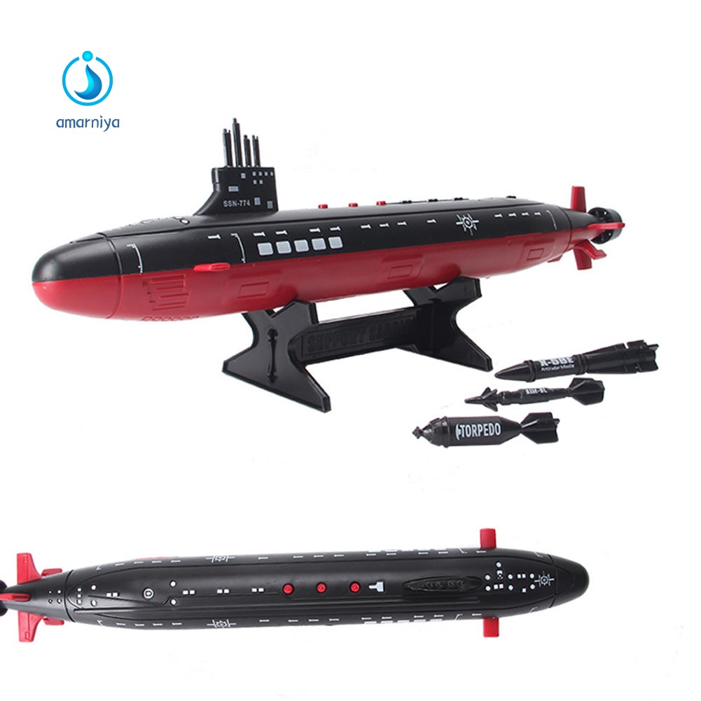 Mô hình tàu ngầm và ngư lôi có đèn và nhạc giáo dục sớm cho bé