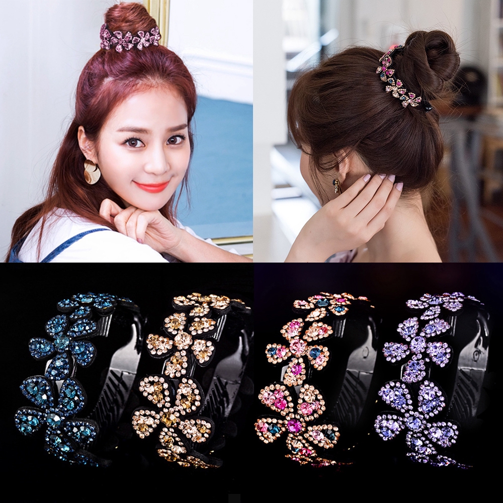 Kẹp tóc móng vuốt đính pha lê thanh lịch thời trang cho nữ