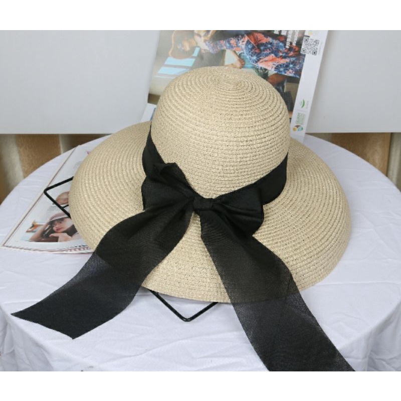 Nón mũ cói đi biển rộng vành đẹp thời trang Hàn Quốc