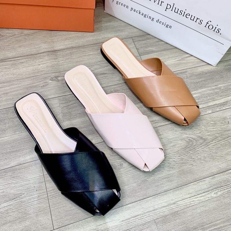 Dép sục nữ đan dây to da lì siêu đẹp