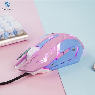 USB Wired Gaming Mouse 6 Buttons 2400DPI Optical Game Mice for Computer Notebook PC Laptop