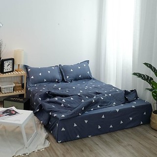 [Mã LIFEHOT55 giảm 10% đơn 99K] Trọn bộ 5 món chăn hè ga chun vỏ gối poly cotton mẫu mới