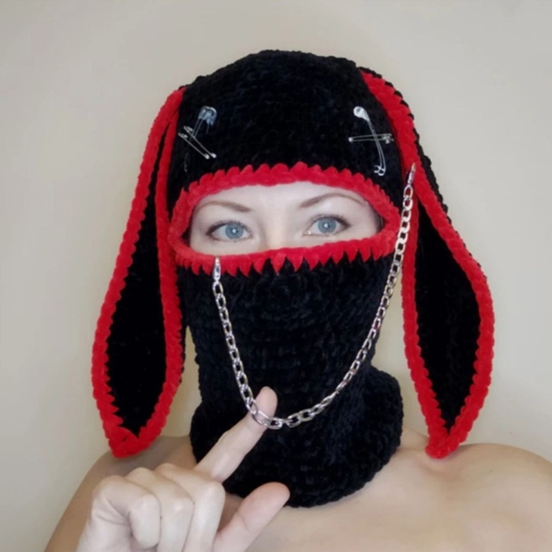 Mũ Len Beanie Đính Tai Gấu Dễ Thương Cho Nữ