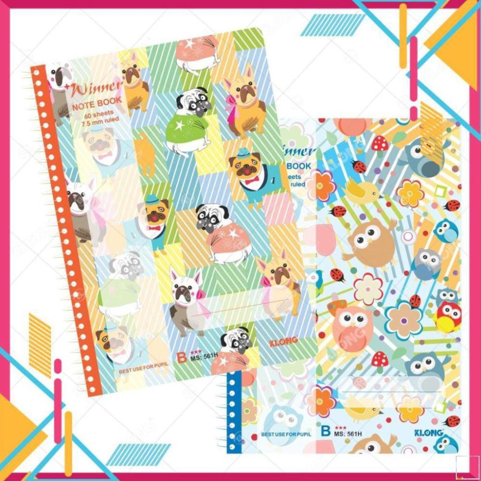 Vở kẻ ngang KLONG B5 Lò Xo đơn 120tr 58/90 Winner; ms: 561H []