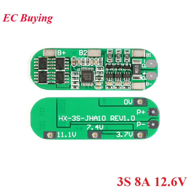Bảng Mạch Sạc Pin PCB BMS 2S 3S 4S 18650 8A/10A 7.4V 8.4V 12.6V 16.8V
