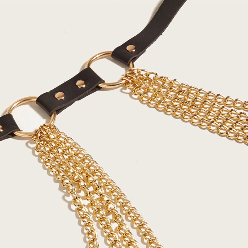 Dây Xích Đeo Hông Màu Đen Lấp Lánh Thời Trang Dự Tiệc Cho Nữ