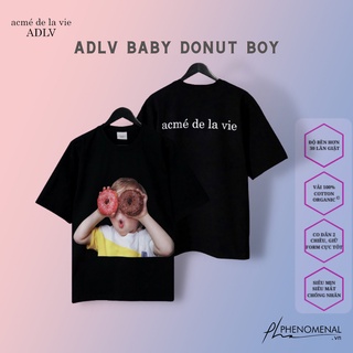 Áo Thun Tay Lỡ Unisex ADLV Donut Chuẩn 100% Cotton 2 Chiều Dày Cao Cấp Oversized Form Rộng