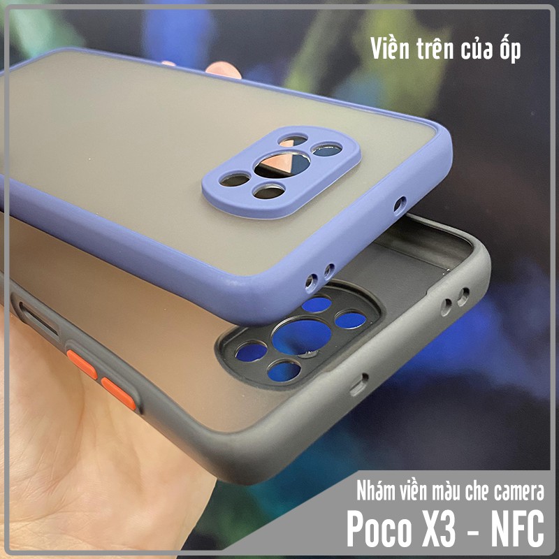 Ốp lưng cho Xiaomi Poco X3 NFC trong nhám viền màu che camera