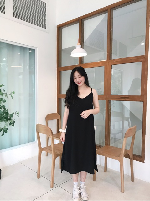 Đầm hai dây chất lụa thiết kế Ma Vie