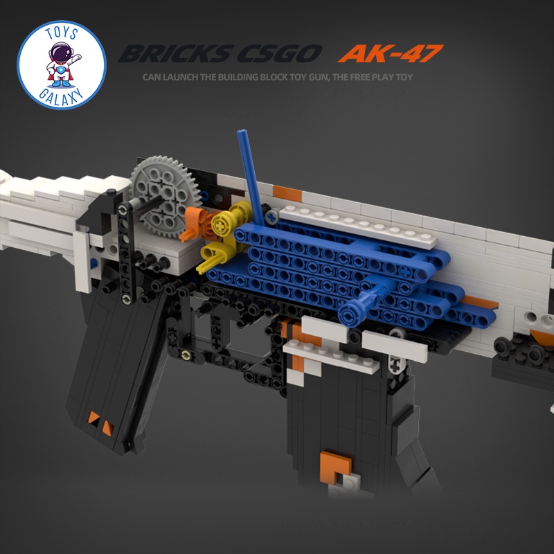 Đồ Chơi Lắp Ráp Mô Hình PUBG AK-47 Asiimov Bắn Thun Nịt MOC Kevin183 / CSGO Cảnh Sát, Quân Đội