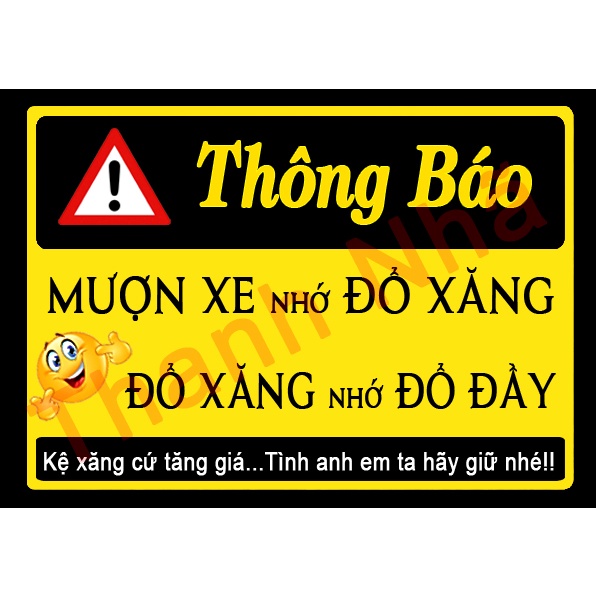MÓC KHÓA SỐ XE, THÔNG BÁO #mượn xe nhớ đổ xăng, CHẤT LIỆU MICA 2MM TRONG SUỐT , IN theo yêu cầu tùy thich
