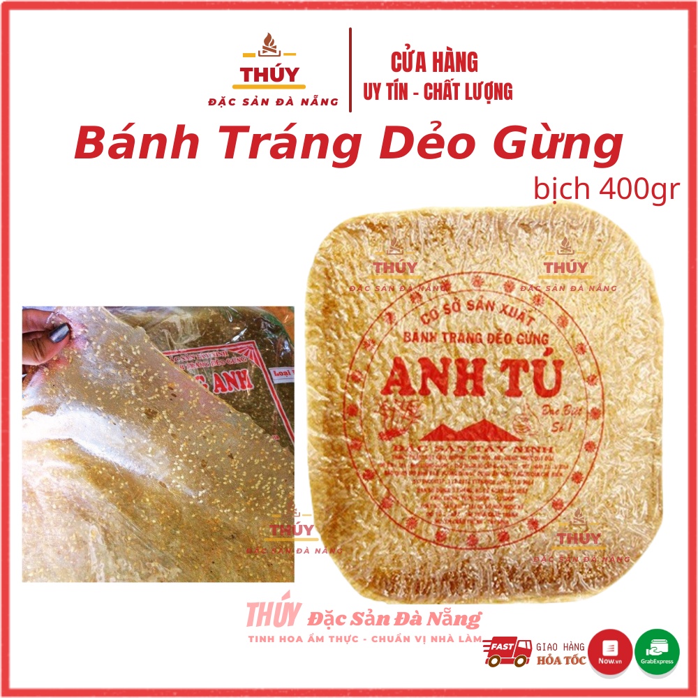 BÁNH TRÁNG DẺO GỪNG MÈ ANH TÚ 350GR