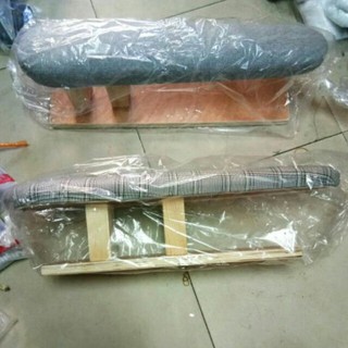 Cầu Là Bé Xịn Chuyên Dụng Chân Gỗ Thấp Bọc Vải Dầy Kẻ Caro Đẹp