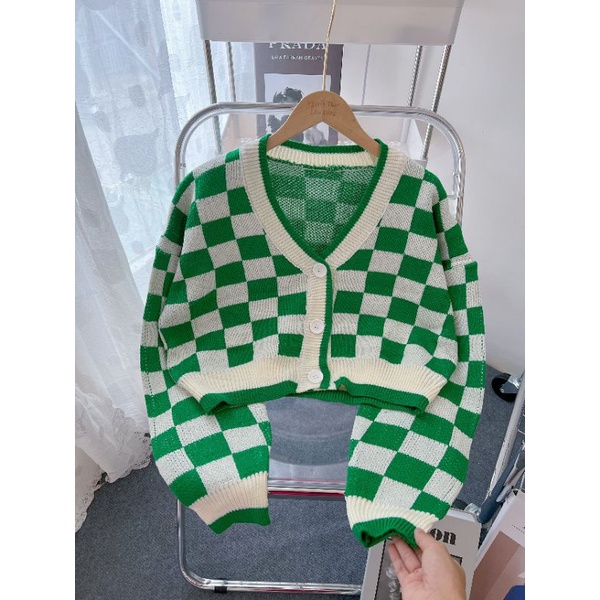 ÁO LEN KẺ Ô VUÔNG Ullzang 🌺