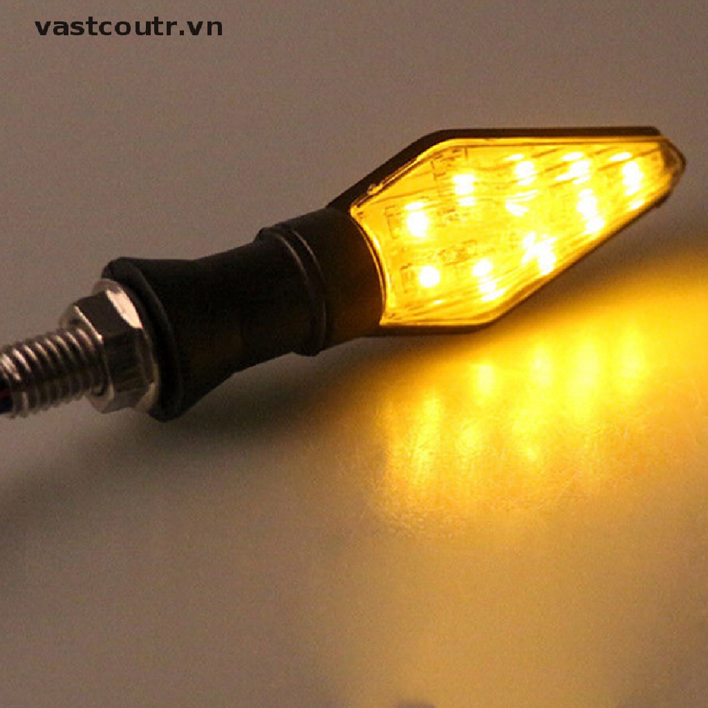 Đèn xi nhan 12 bóng led màu hổ phách + xanh dương thông dụng cho xe máy chất lượng cao
