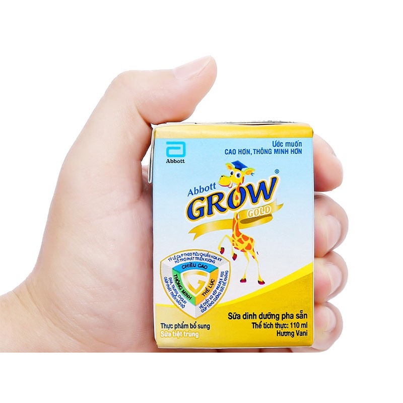 Lốc 4 Hộp Sữa Bột Pha Sẵn Abbott Grow Gold Vani Hộp 110ml / 180ml