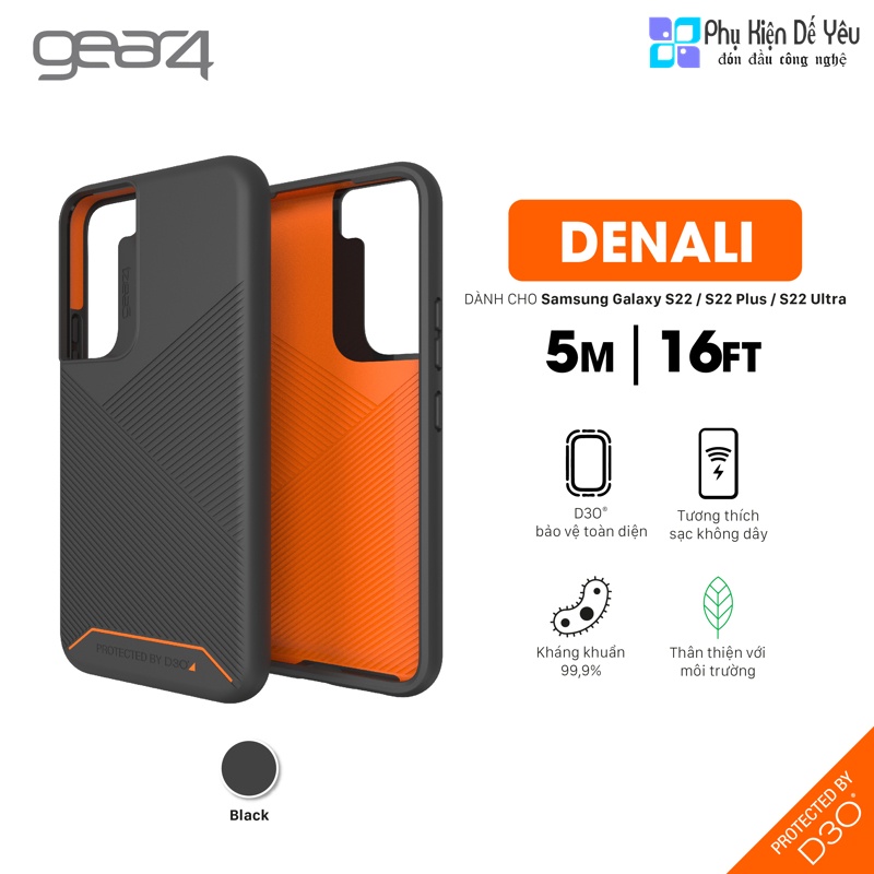 Ốp Gear4 Denali cho SAMSUNG Galaxy S22 Ultra/ S22 Plus/ S22 [Phân phối chính hãng, bảo hành 1 năm]