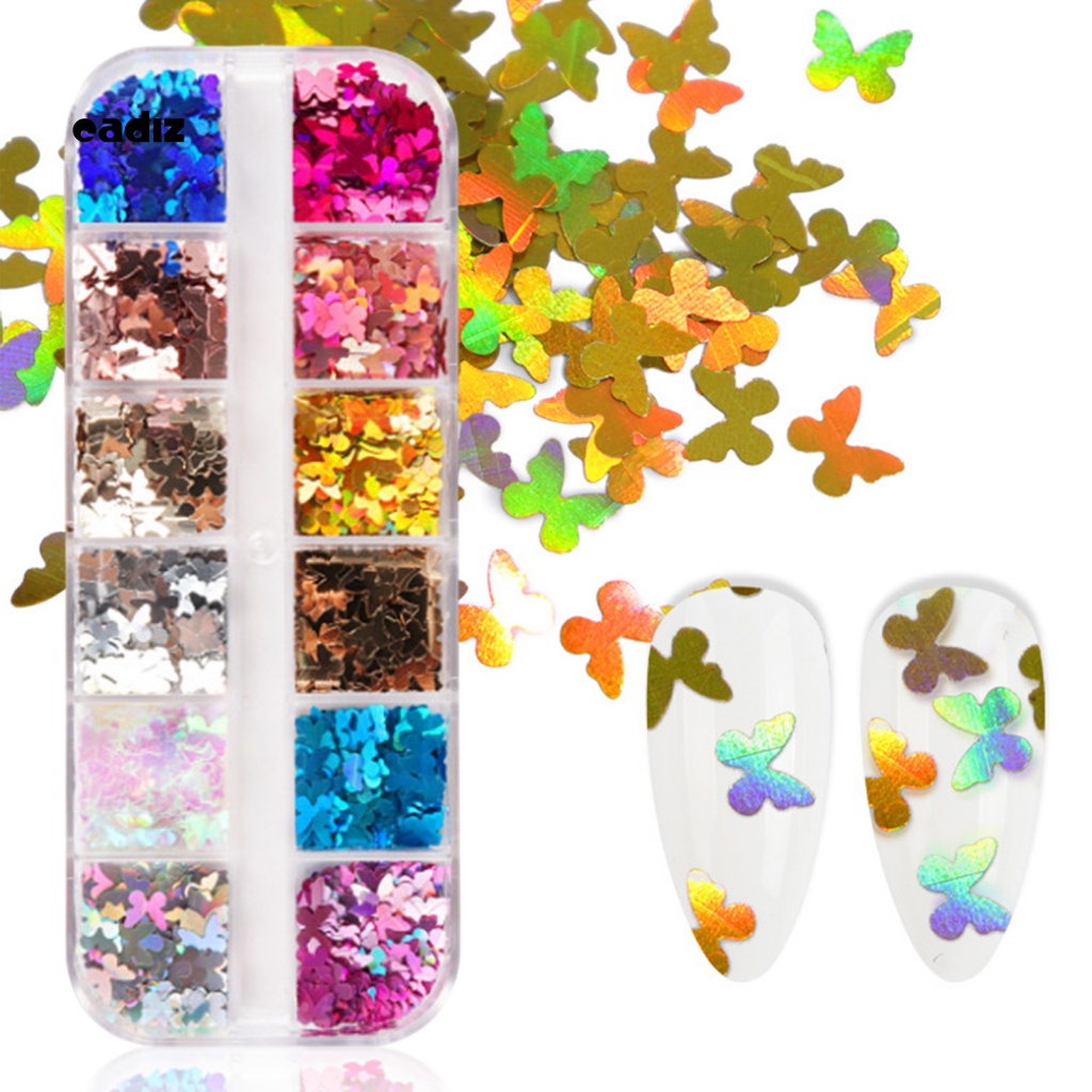 Phụ Kiện Trang Trí Móng Tay Hình Bươm Bướm Dễ Thương Bắt Mắt