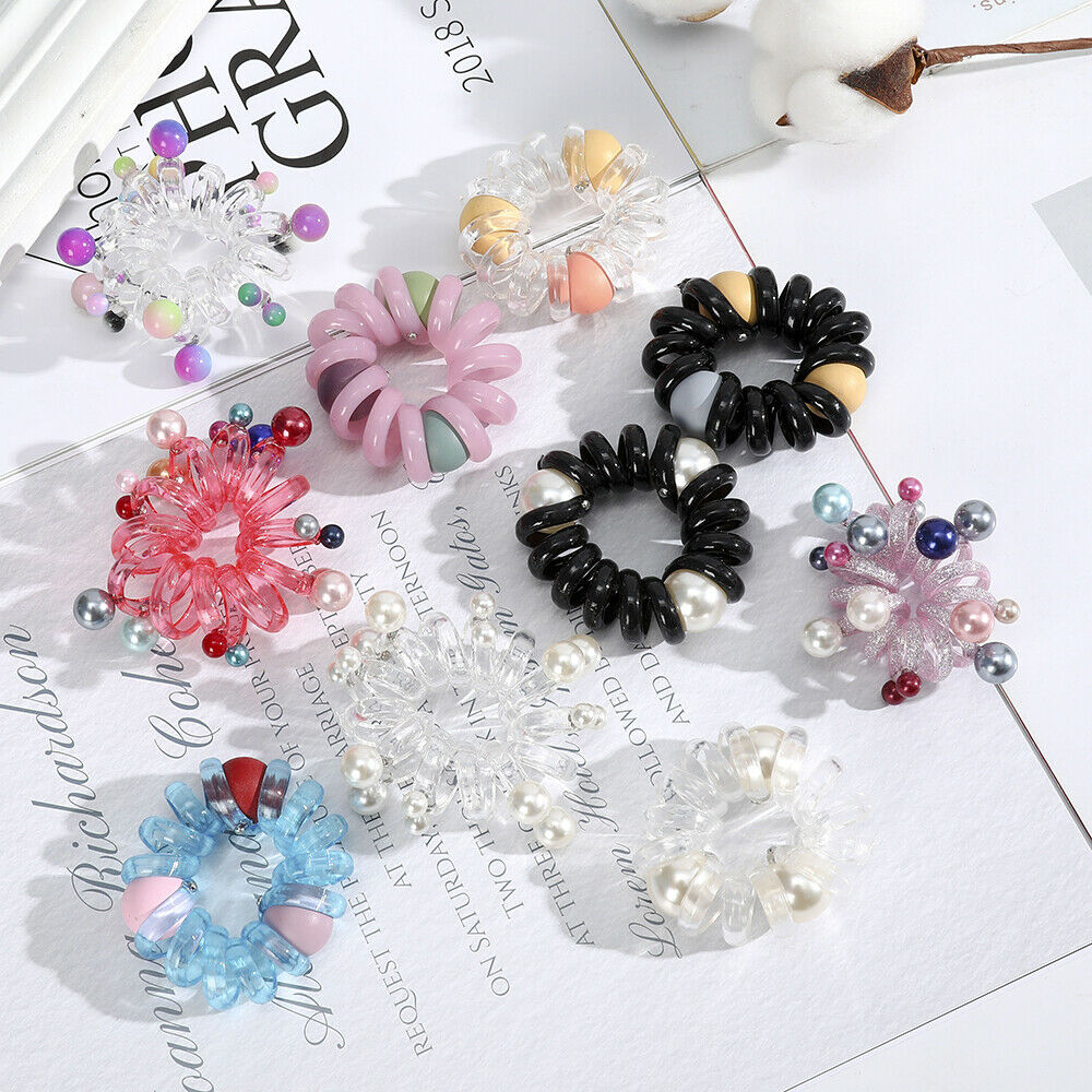 Dây buộc tóc dạng lò xo xoắn ốc hợp thời trang
