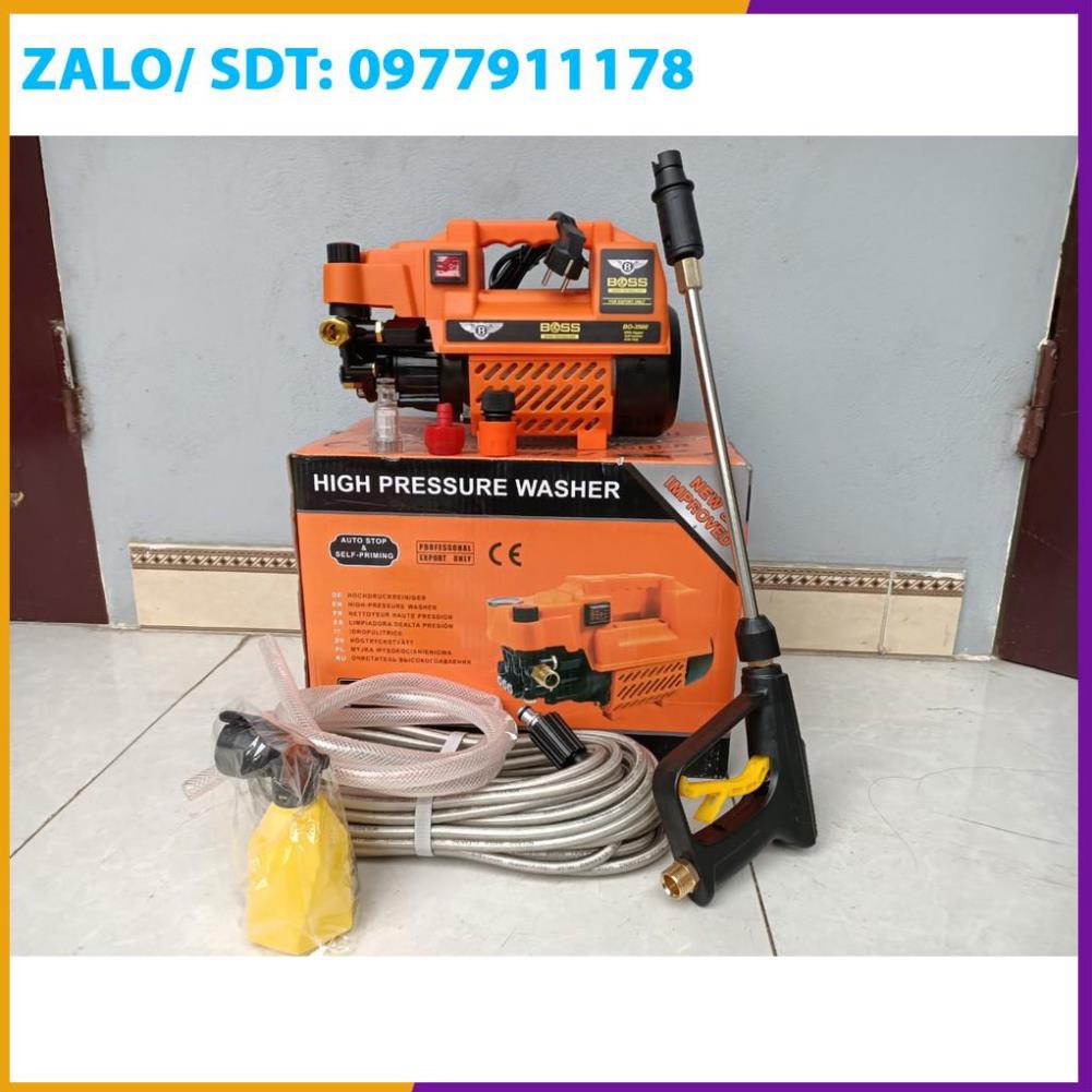 Máy rửa xe mini áp lực cao BOSS 3000W 💦 Khỏe vô đối 💦 có chỉnh áp lực cho gia đình 2021