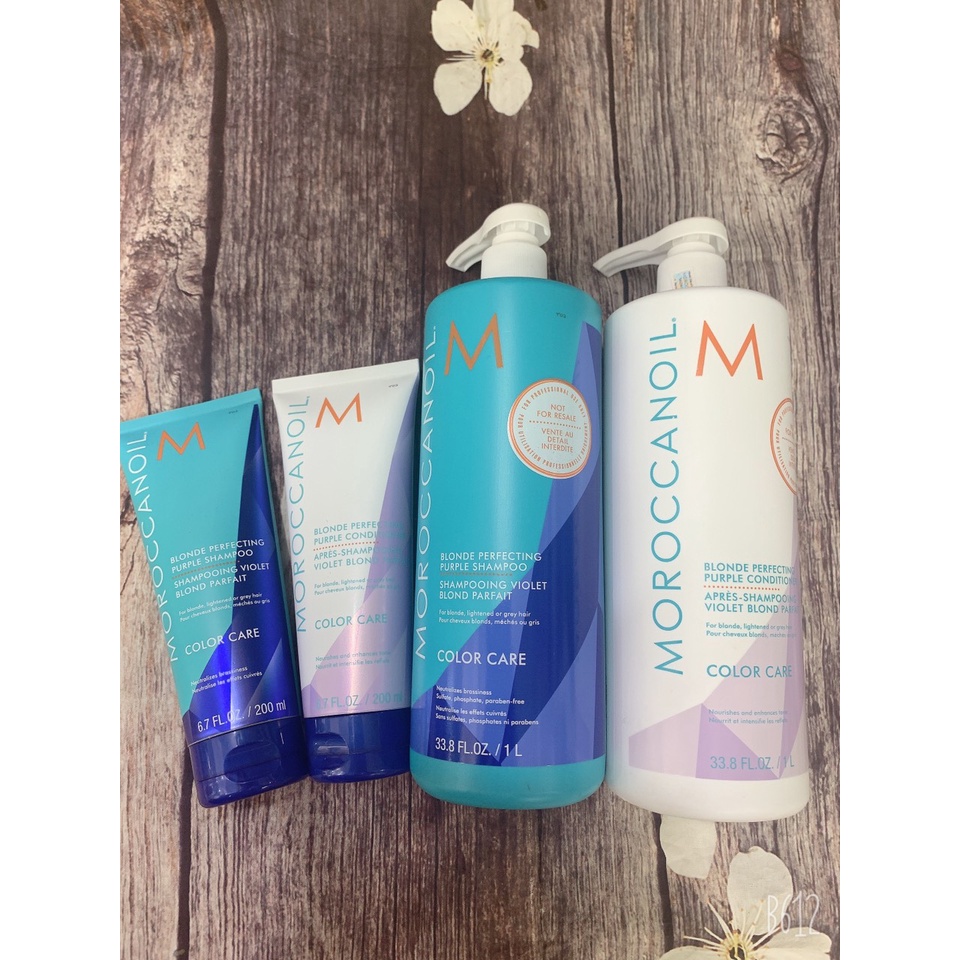 DẦU GỘI VÀ XẢ TÍM MOROCCANOIL BLONDE PERFECTING PURPLE 200ML/1000ml