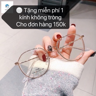 Kính mắt thời trang nam nữ Gọng sắt sang chảnh HT24 có tròng cận - Kính mắt HUTR