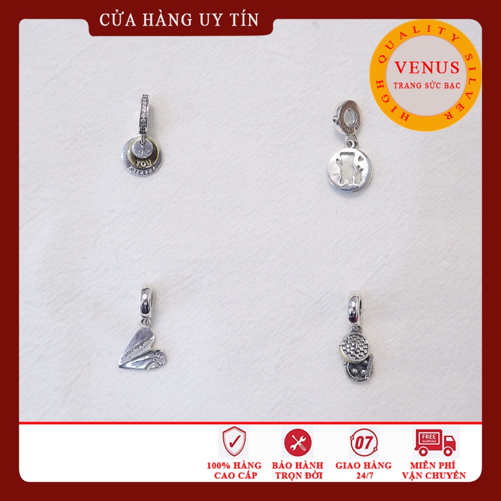[Charm bạc 925 cao cấp] Charm treo máy bay giây- Mã sản phẩm VENUST18