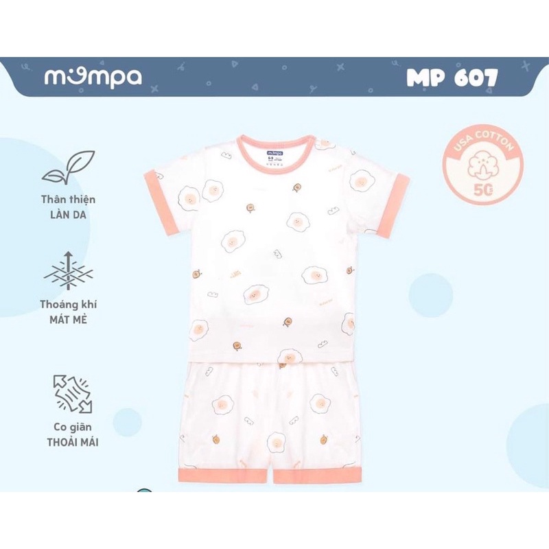 Bộ cộc tay cài vai Mompa 9-12M / 12-18M / 18-24M / 36M