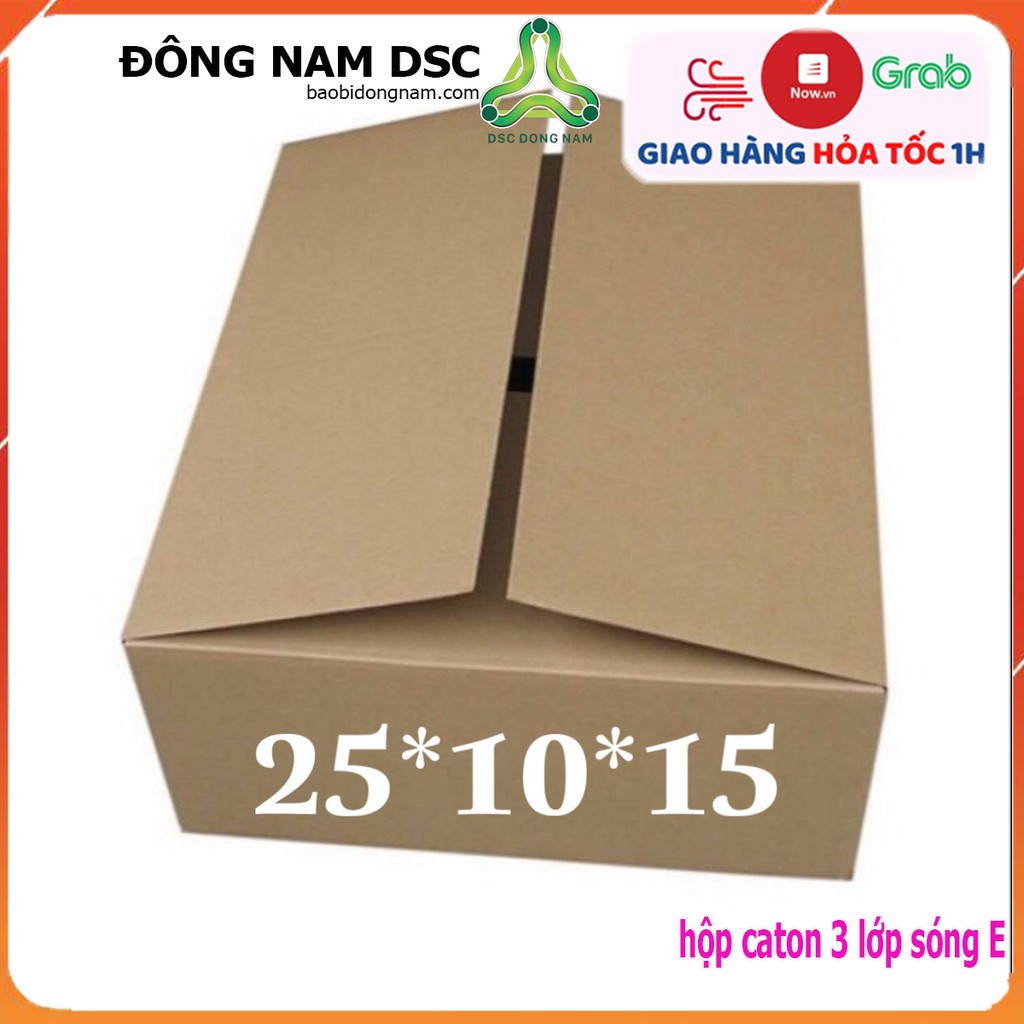 25x10x15 hộp caton đóng hàng giá sỉ nhận in ấn thiết kế theo yêu cầu