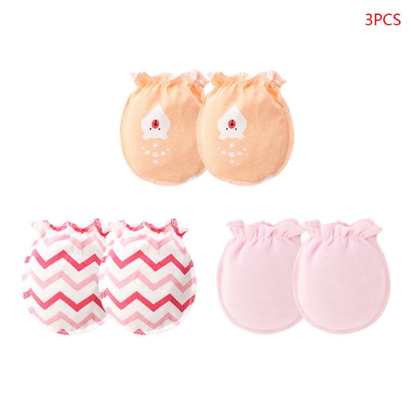 Set 3 đôi găng tay/ bao chân chống trượt cho bé sơ sinh 0-6 tháng mới
