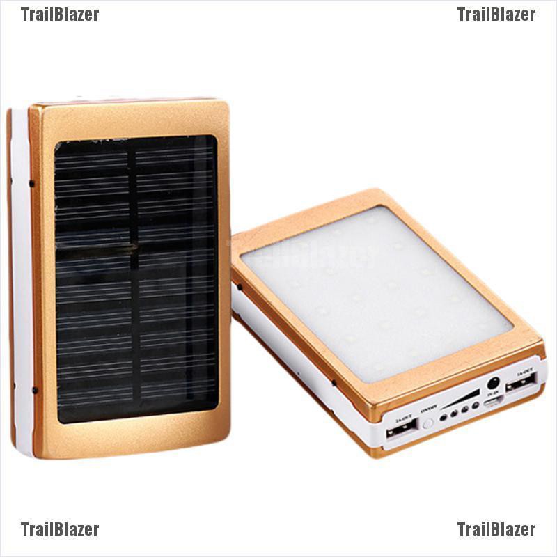 Hộp Rỗng Hai Cổng USB Có Đèn LED Năng Lượng Mặt Trời 20000mah