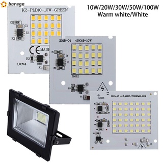 1 chip đèn led ánh sáng trắng / trắng 10w 20w 30w 50w 100w 220v smd2835