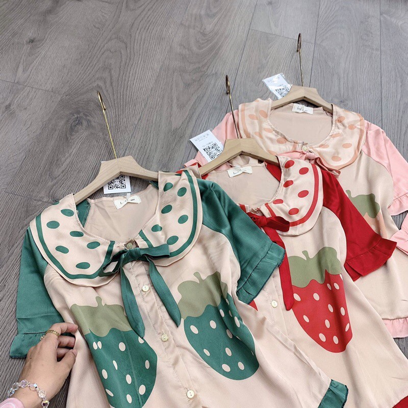 Pijama Lụa Satin Dâu Siêu xinh | BigBuy360 - bigbuy360.vn