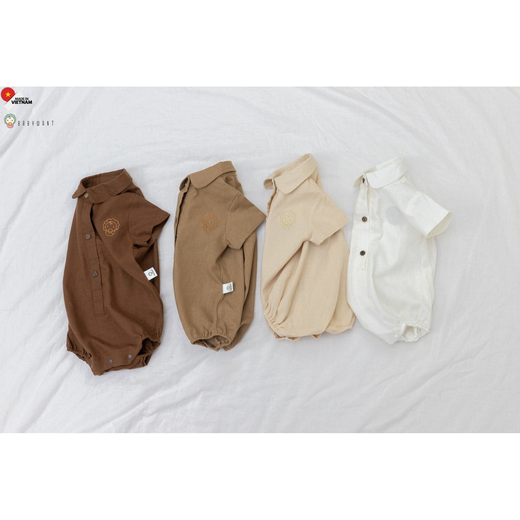 Bodysuit linen cổ đức basic cho bé từ 5 đến 13kg BABYWANT