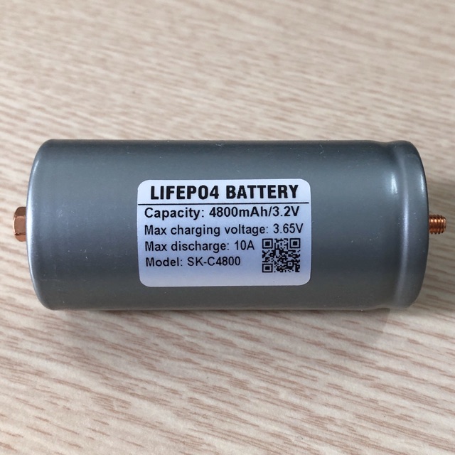 Pin sắt LifePO4 32650 dung lượng 4800mAh (đủ dung lượng)